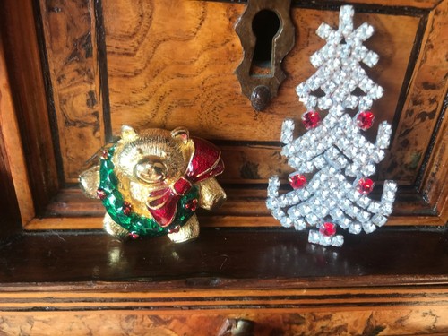 Vintage christmas tree - christmas, brooch
