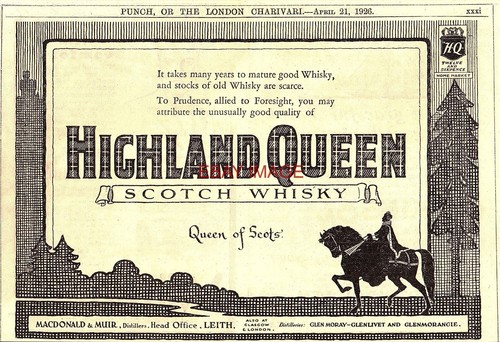 Advert highland queen scotch - advert, queen'
