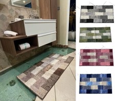 Tappeto bagno 60 x 120 antiscivolo rosa verde marrone Tappeti da per + omaggio