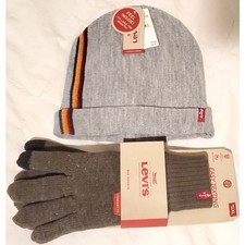 Guanti in lana Levi's grigi