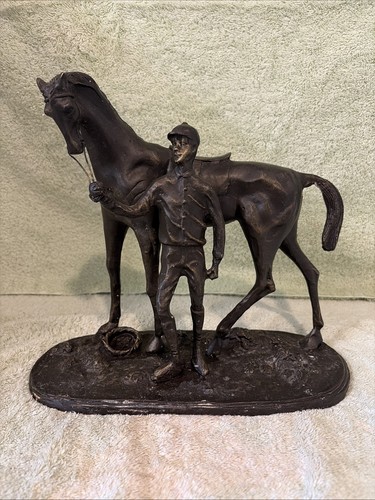 Statua bronzo fan corse