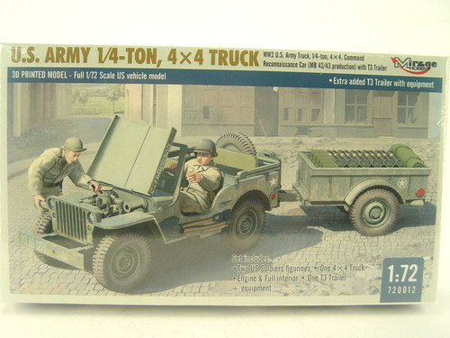Jeep army con rimorchio - rimorchio, e