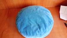 Cuscino fodera con cerniera azzurro blu cm 40x40 rotondo per sgabello sedia puff