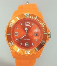 Orologio al Quarzo con Data --- Arancione.