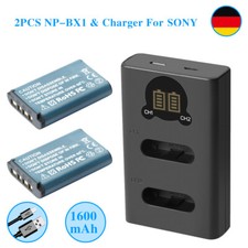 2x NP-BX1 NPBX1 batteria per Sony Cyber-Shot DSC-RX100 WX500 HX300 + doppio caricabatterie