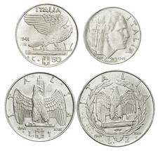 ITALIA Lotto 4 monete da 20