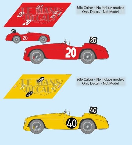 Decals ferrari 166mm - 166mm, spa