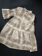 abito da festa Donna, semplice ed elegante, bianco e dorato