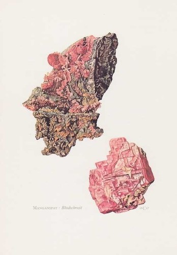 Manganspat rodocrosite - manganspat,