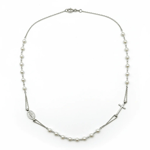 Collana rosario argento 925 - in,