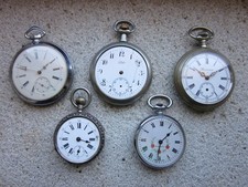 LOTTO OROLOGIO X TASCA SAVOUREUSE RAILWAY REGULATOR TRENO LIDO REMONTOIR HOURIET