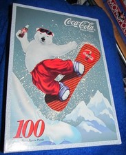 Puzzle Coca Cola 1998 Orso Snowboard Cola Polare Vintage Nuovo Sigillato Da Collezione