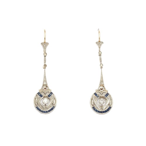 Orecchini deco con - diamanti, e