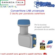 CONVERTITORE ILLUMINATORE LNB A 2 USCITE TWIN LNB020 LTE FREE