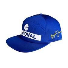 Cappellino Iconico Ayrton Senna 1984 National visiera piatta con Borsa