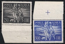 1948 Vaticano, Posta Aerea Tobia n. 16/17, 2 valori MNH**
