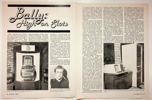Bally slot machine 1979 - 1979, tempi