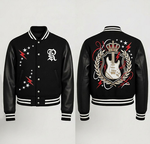 Bomber unisex nero lana e - bomber,