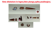 piercing,finto dilatatore legno,fake plungs,spike,ANALLERGICO,punk,etnico,rasta.