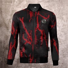 Giacca pelle philip plein red - plein,