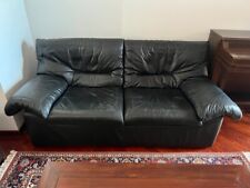 N. 2 divani neri in vera pelle