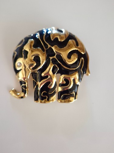 Spilla elefante vintage - , smalto