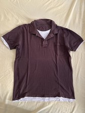 Maglietta T-shirt polo tg. M marrone bianco uomo Maniche Corte Estate