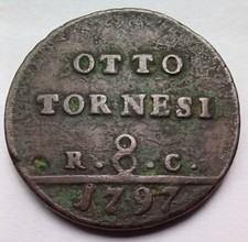 Regno di Napoli, Ferdinando IV di Borbone, 8 tornesi 1797