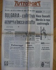 GIRO ITALIA POTENZA DANCELLI MAGLIA ROSA MERCKX TUTTOSPORT 1969 CALCIO BULGARIA