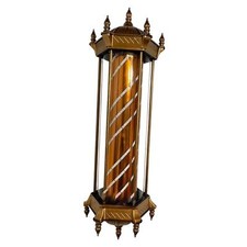 Barber Shop Pole Open Sign 3 Colori Rotanti Luce Parrucchiere Decorazione