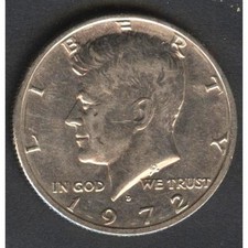 USA Half Dollar Kennedy 1972 D A/UNC