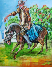 "DON CHISCIOTTE"– TECNICA: Olio su tela  cm. 50x60
