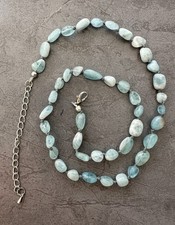 Collana acquamarina grezza