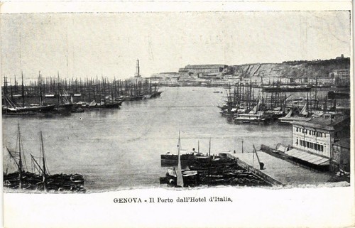 Cpa genova porto dall - porto, dall'hotel