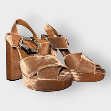 Sandali Prada in velluto con