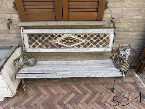 Panchina vintage ghisa legno - vintage, e
