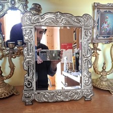 Specchio da tavolo in Argento