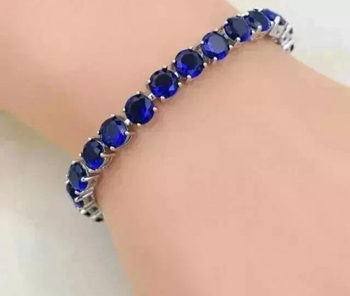 Bracciale tennis zaffiro blu - bracciale,