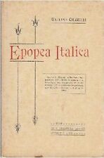 EPOPEA ITALICA di Gaetano Cifarelli - Trani 1916 Vecchi editore LIBRO USATO Bari