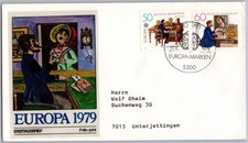 Bund, Germania, BRD, FDC, lettera primo giorno Europa 1979