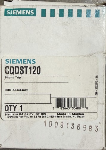 Siemens cqdst120 120v shunt - siemens,