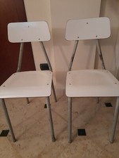 Coppia Sedie In Formica vintage (ex ambulatorio medico/infermeria)