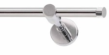 BASTONE PER TENDE ACCIAIO INOX SATINATO CON SCIVOLI O ANELLI COMPLETO DI TUTTO,.