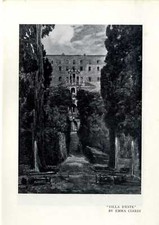Villa D'Este di Emma Ciardi Stampa storica del 1908