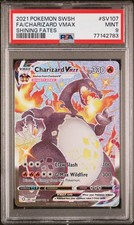 TCG Charizard Vmax Shining Fates Holo Shiny Full Art PSA 9 MINT ENG #SV107