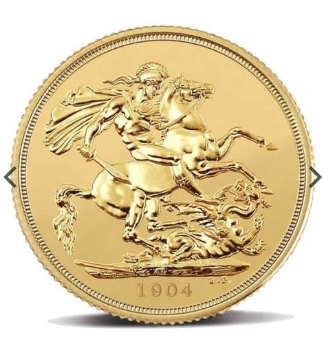 Moneta sterlina oro - moneta, edoardo