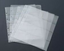 5 FOGLI PAGINE PER ALBUM A 8 TASCHE X SCHEDE TELEFONICHE CARTE BIGLIETTI VISITA 