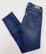 Haikure jeans skinny donna in colore blu effetto distressed tg. 25 Made in Italy