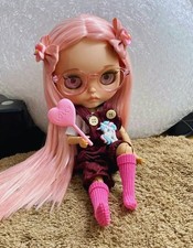 Custom Blythe Doll Long Pink