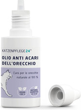 Olio anti Acari Dell'Orecchio Gatti - 100% Effetto Immediato Naturale Contro Aca